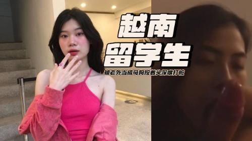 越南极品留学生 被老外当成母狗按着头深喉打桩  一边自慰一边喊 Fuck me daddy 太不要脸了